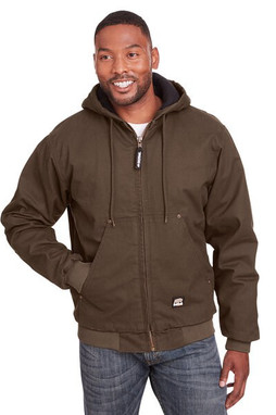 Berne HJ375T - Mens Tall Highland Washed Cotton Duck Hooded Jacket