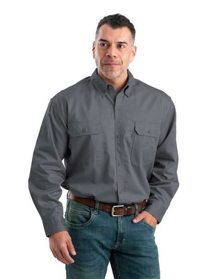 Berne SH21 - Mens Utility Lightweight Canvas Woven Shirt