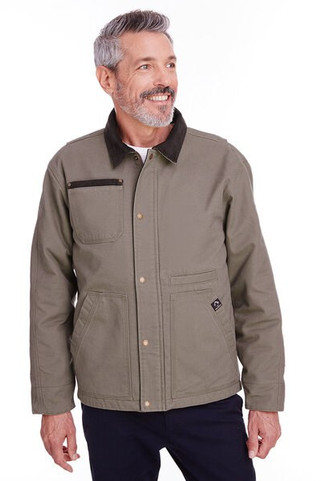 Dri Duck DD5091 - Chaqueta de Lona con Forro Acolchado y Cuello de Pana