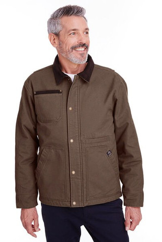 Dri Duck DD5091 - Chaqueta de Lona con Forro Acolchado y Cuello de Pana