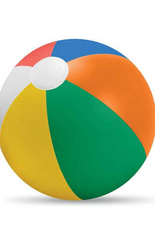 PLAYTIME Vibrant Striped Inflatable Beach Ball Ø23.5cm - GiftRetail IT1627
