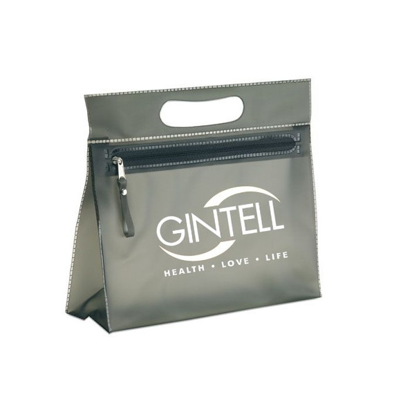 GiftRetail IT2558 - MOONLIGHT Clear PVC Travel Cosmetic Pouch with Zipper