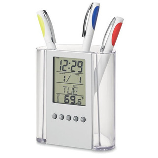 PRODIGY Multifunctional Penholder with Calendar and Thermometer - GiftRetail IT2893