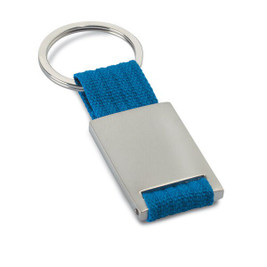 GiftRetail IT3020 - TECH Premium Metal Key Ring with Colored Webbing