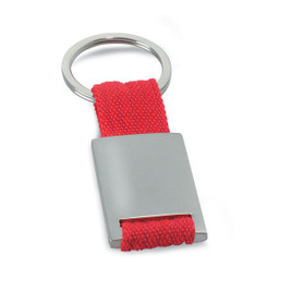 GiftRetail IT3020 - TECH Premium Metal Key Ring with Colored Webbing