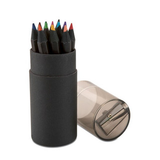 BLOCKY Black colouring pencils - GiftRetail IT3630
