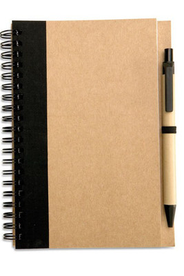 SONORA PLUS Eco-Friendly Recycled Notebook with Pen Set - GiftRetail IT3775