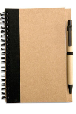 SONORA PLUS Eco-Friendly Recycled Notebook with Pen Set - GiftRetail IT3775