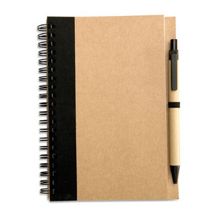 SONORA PLUS Eco-Friendly Recycled Notebook with Pen Set - GiftRetail IT3775