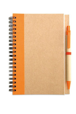 SONORA PLUS Eco-Friendly Recycled Notebook with Pen Set - GiftRetail IT3775