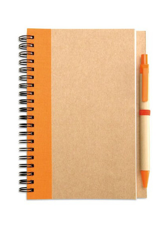 SONORA PLUS Bloc-notes recyclé et stylo - GiftRetail IT3775