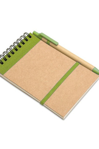 SONORA Bloc-notes recyclé et stylo - GiftRetail IT3789