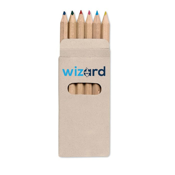 GiftRetail KC2478 - ABIGAIL Premium 6-Pack Colored Pencils in Compact Abigail Box