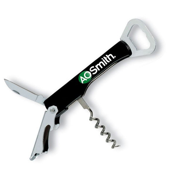 GiftRetail KC4268 - TRIFO Premium Stainless Steel Waiter's Corkscrew Knife
