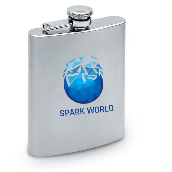 GiftRetail KC4703 - SLIMMY FLASK Elegant Matt Stainless Steel Large Hip Flask