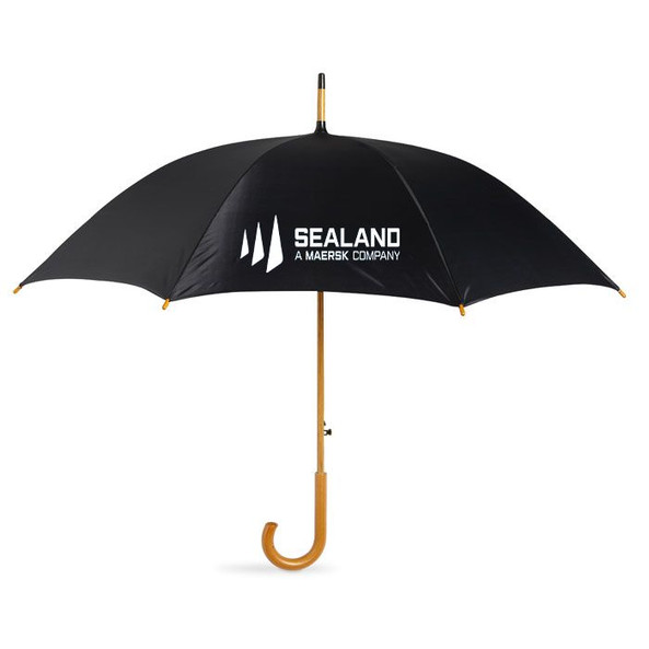 GiftRetail KC5131 - CUMULI Elegant 23 Inch Auto Open Wooden Handle Umbrella