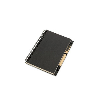 BLOQUERO Eco-Friendly Recycled Notebook with Pen Set - GiftRetail KC7012