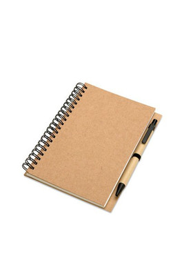 BLOQUERO Eco-Friendly Recycled Notebook with Pen Set - GiftRetail KC7012