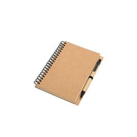 GiftRetail KC7012 - BLOQUERO Eco-Friendly Recycled Notebook with Pen Set