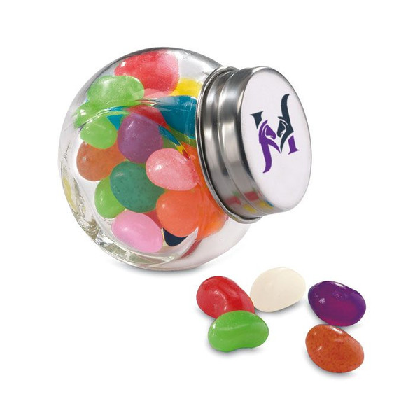 GiftRetail KC7103 - BEANDY Colorful Jelly Beans in Glass Jar with Lid