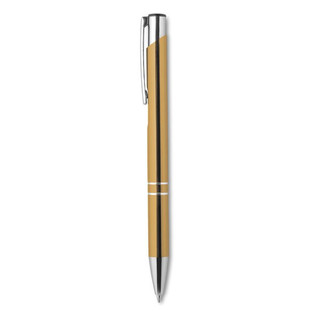 BERN Sleek Aluminium Push Button Pen with Black Ink - GiftRetail KC8893