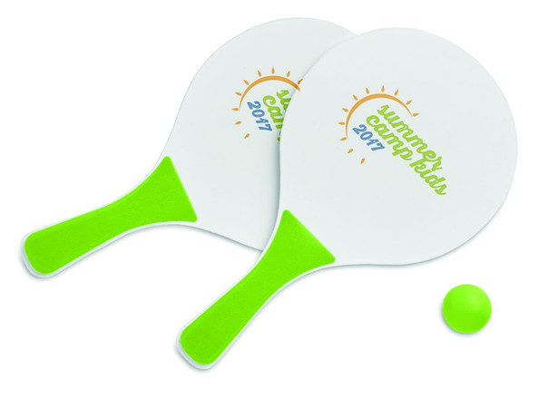 GiftRetail MO1911 - MINI MATCH Compact Beach Tennis Set with Soft Ball