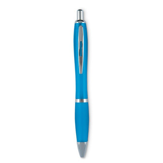 RIOCOLOUR Blue Ink Ball Pen with Soft Grip - GiftRetail MO3314