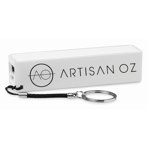 GiftRetail MO5001 - POWER MATE Compact 2200 mAh Power Bank with Key Ring