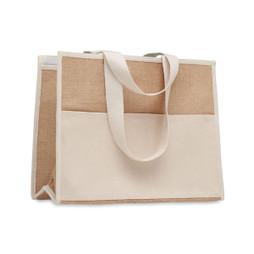 GiftRetail MO6160 - CAMPO DE GELI Sac shopping en toile et jute