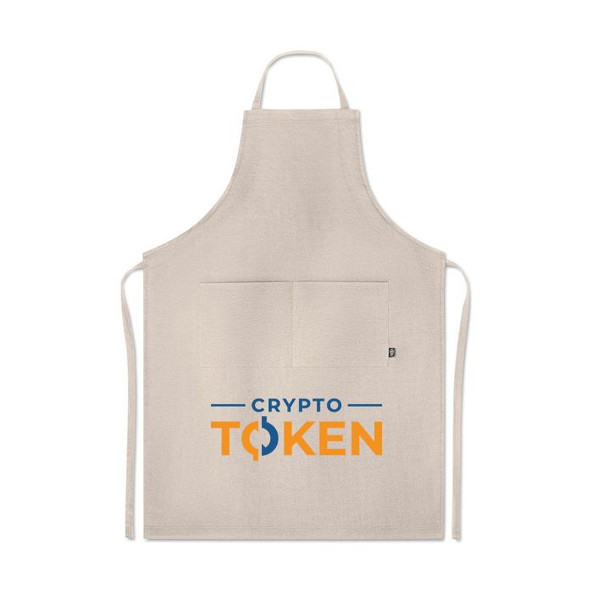GiftRetail MO6164 - NAIMA APRON Premium Hemp Fabric Kitchen Apron with Adjustable Strap
