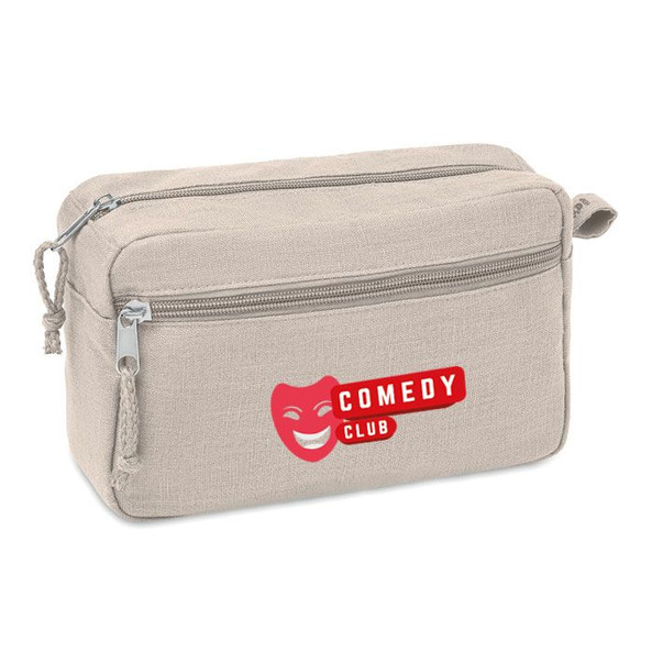 GiftRetail MO6165 - NAIMA COSMETIC Eco-Friendly Hemp Cosmetic Bag with Double Zipper