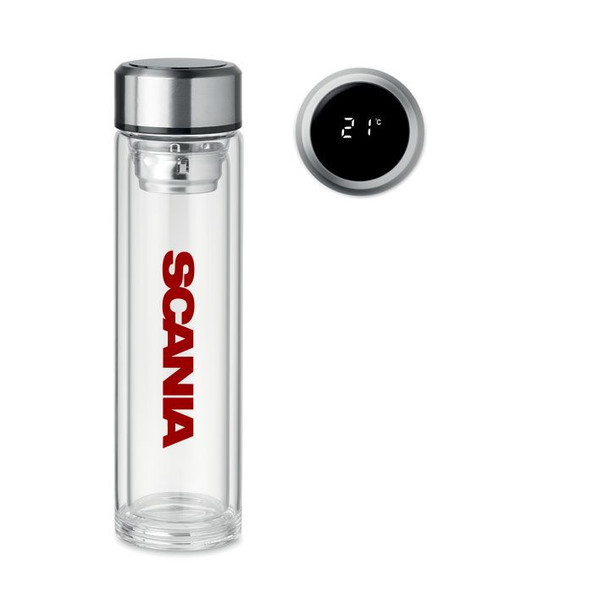 GiftRetail MO6169 - POLE GLASS Thermos con termometro touch
