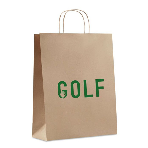 GiftRetail MO6174 - PAPER TONE L Eco-Friendly Large European Gift Paper Bag 90gsm