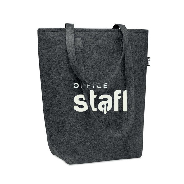 GiftRetail MO6185 - TASLO RPET Eco-Friendly RPET Felt Shopping Tote with Gussets