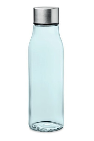 VENICE Eco-Friendly 500ml Glass Bottle with Steel Lid - GiftRetail MO6210
