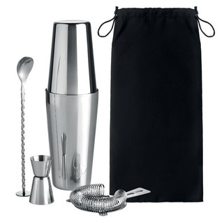 BOSTON Premium Stainless Steel Cocktail Shaker Set 750ml - GiftRetail MO6224