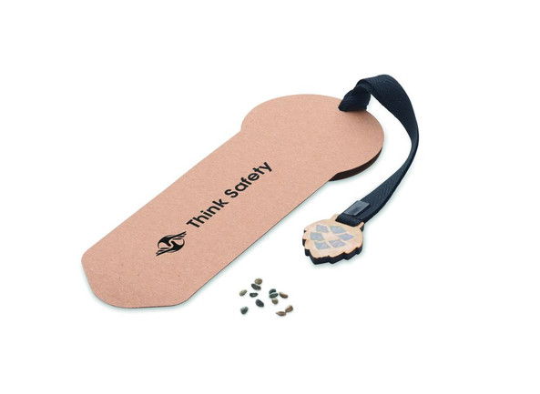 GiftRetail MO6226 - GROWBOOKMARK Eco-Friendly Pine Tree Bookmark with Seeds