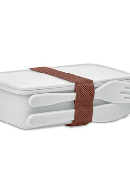 SUNDAY Compact Lunchbox with Built-in Cutlery Set - GiftRetail MO6254