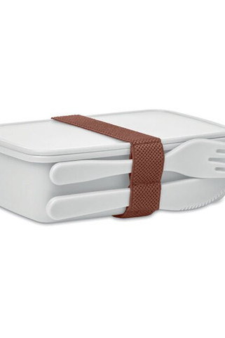 SUNDAY Compact Lunchbox with Built-in Cutlery Set - GiftRetail MO6254