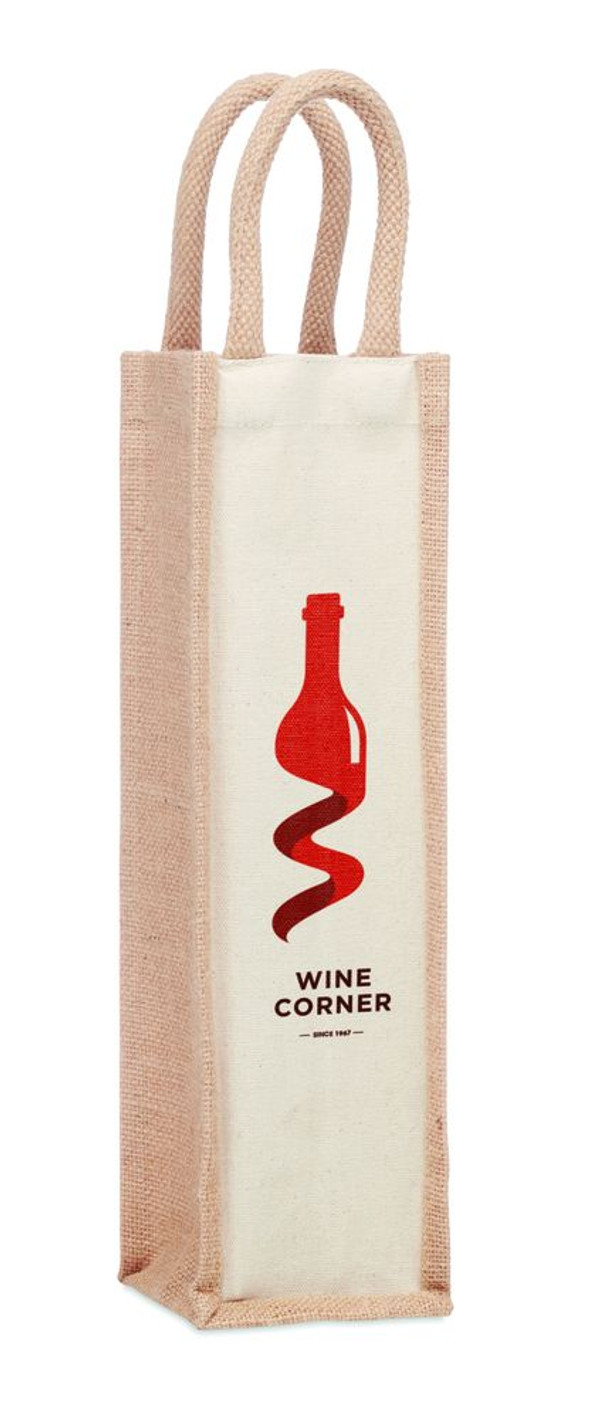 GiftRetail MO6258 - CAMPO DI VINO Juutti viinikassi