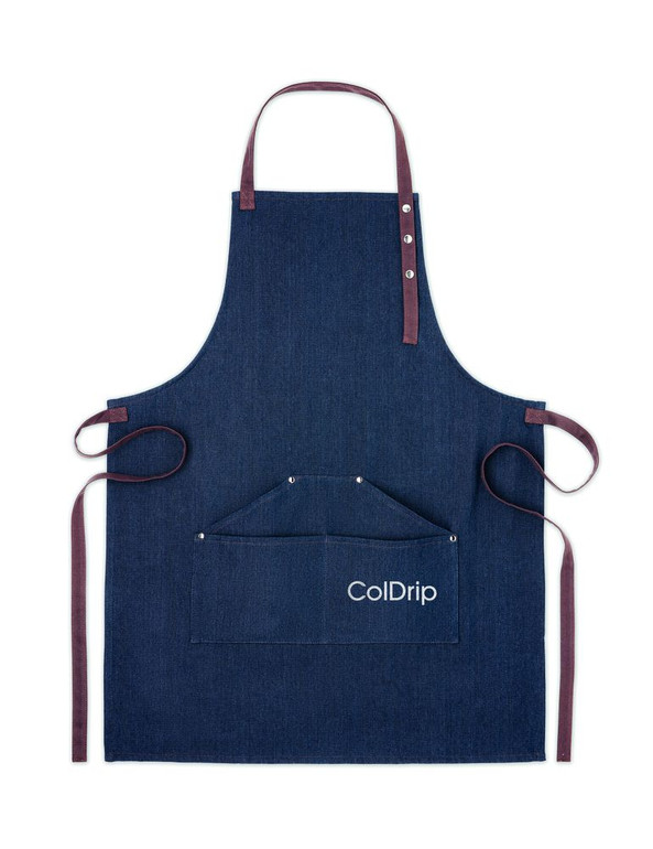 GiftRetail MO6264 - DENIPUR Premium Adjustable Denim Kitchen Apron with Pockets