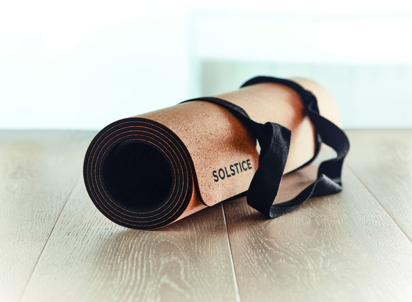 GiftRetail MO6267 - SAVASANA Duurzame Kurk Yoga Mat voor Stressverlichting