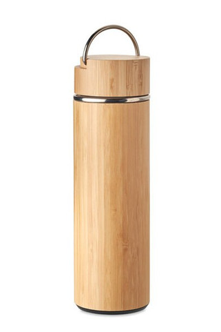 TAMPERE Eco-Friendly Bamboo Stainless Steel Travel Bottle - GiftRetail MO6272