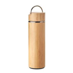 GiftRetail MO6272 - TAMPERE Eco-Friendly Bamboo Stainless Steel Travel Bottle