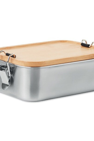 SONABOX Eco-Friendly Stainless Steel Bamboo Lunch Box - GiftRetail MO6301