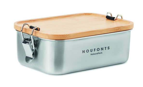 GiftRetail MO6301 - SONABOX Eco-Friendly Stainless Steel Bamboo Lunch Box