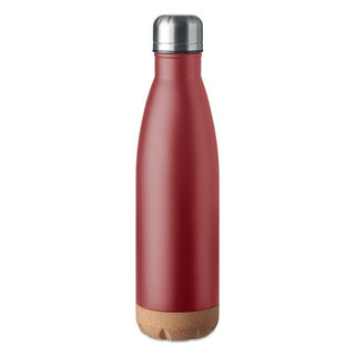 ASPEN CORK Double Wall Stainless Steel Cork Base Bottle 500ml - GiftRetail MO6313