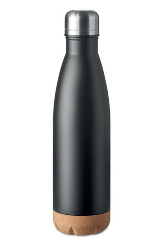 ASPEN CORK Double Wall Stainless Steel Cork Base Bottle 500ml - GiftRetail MO6313