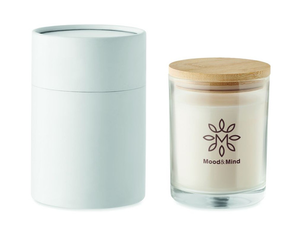 GiftRetail MO6316 - ANCIENT HIGH Vanilla Scented Candle with Bamboo Lid in Gift Box