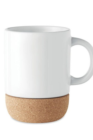 SUBCORK Chic Ceramic Mug with Natural Cork Base - GiftRetail MO6323
